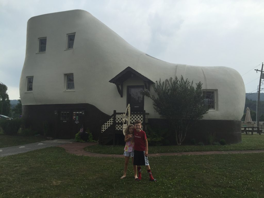 Ben and Brett at the Haines Shoe House.