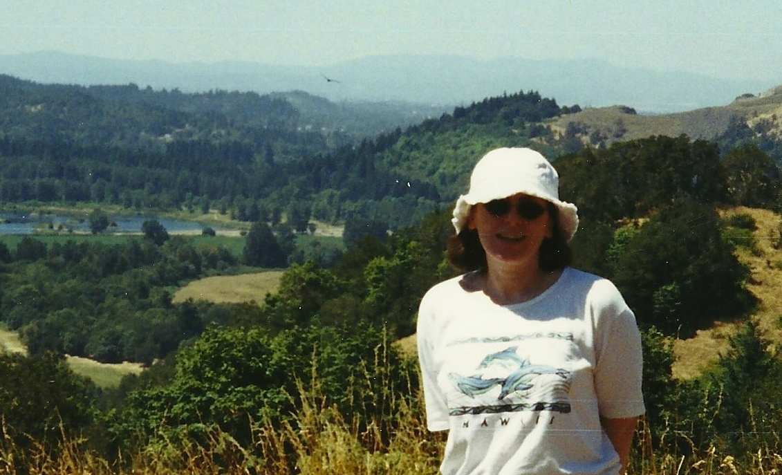 Jane Sather atop Mt. Pisgah.