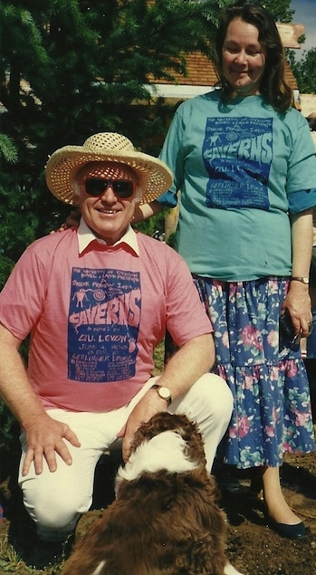Ken Kesey and his wife Faye in their Caverns shirts (Photo courtesy of Jane Sather).