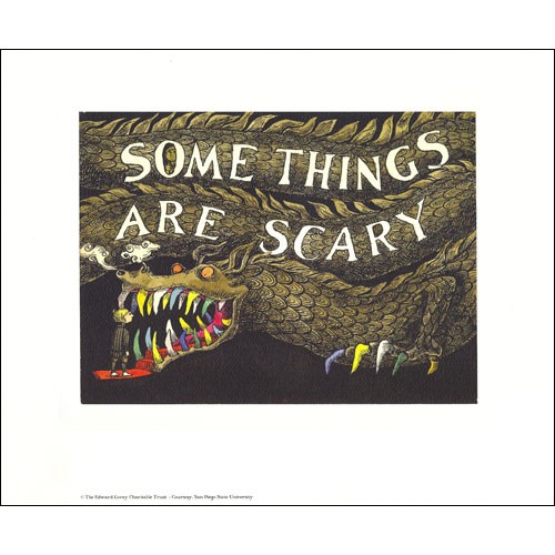 "Some Things Are Scary" by Edward Gorey. Credit: The Edward Gorey House. 